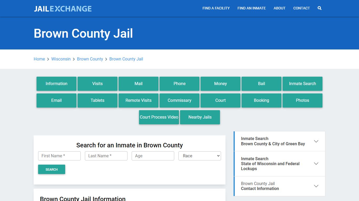 Brown County Jail Roster Lookup, WI, Inmate Search